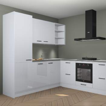 Sneeuwwitte hoogglans keuken Turek 80139