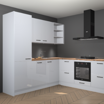 Sneeuwwitte hoogglans keuken Turek 80063