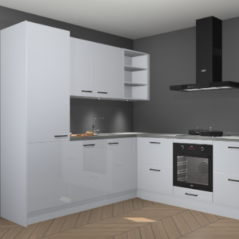 Sneeuwwitte hoogglans keuken Turek 80141