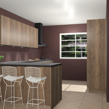 Chocolade eiken greeploze keuken Sopot 64184