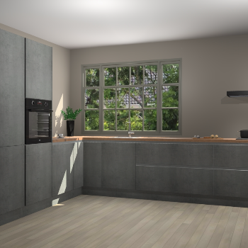 Beton Parelgrijs greeploze keuken Malaga 71077