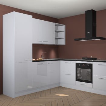 Sneeuwwitte hoogglans keuken Turek 80143