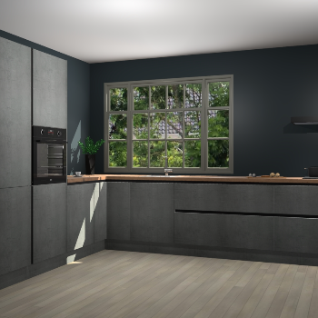 Beton Parelgrijs greeploze keuken Malaga 71080