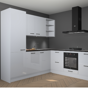 Sneeuwwitte hoogglans keuken Turek 80147