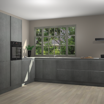 Beton Parelgrijs greeploze keuken Malaga 71098