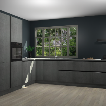 Beton Parelgrijs greeploze keuken Malaga 71103