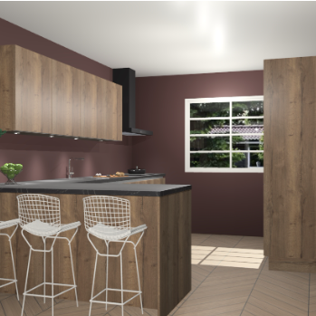 Chocolade eiken greeploze keuken Sopot 64209