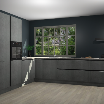 Beton Parelgrijs greeploze keuken Malaga 71118