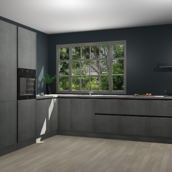 Beton Parelgrijs greeploze keuken Malaga 71133