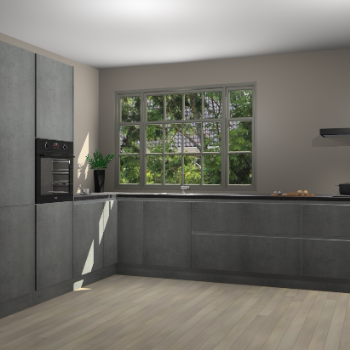 Beton Parelgrijs greeploze keuken Malaga 71138