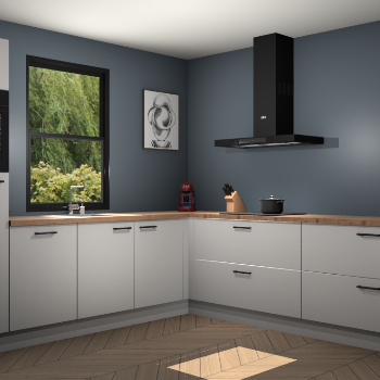 Zijdegrijze keuken Lublin 64026