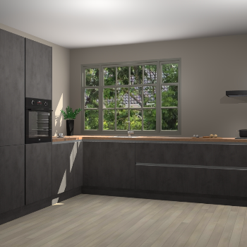 Beton Antraciet greeploze keuken Malaga 71233
