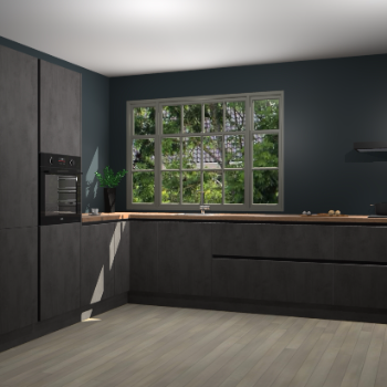 Beton Antraciet greeploze keuken Malaga 71236