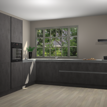 Beton Antraciet greeploze keuken Malaga 71290