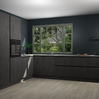 Beton Antraciet greeploze keuken Malaga 71293
