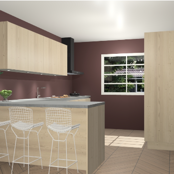 Vuren greeploze keuken Sopot 65328