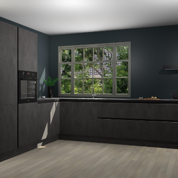 Beton Antraciet greeploze keuken Malaga 71299