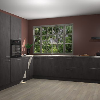 Beton Antraciet keuken Malaga 71300