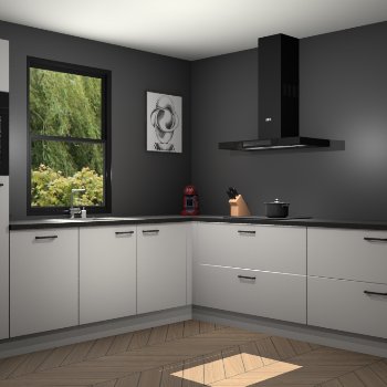 Zijdegrijze keuken Lublin 64097