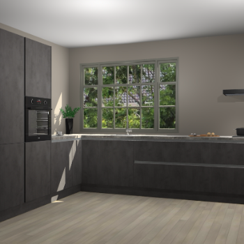 Beton Antraciet greeploze keuken Malaga 71302