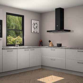 Zijdegrijze keuken Lublin 64106