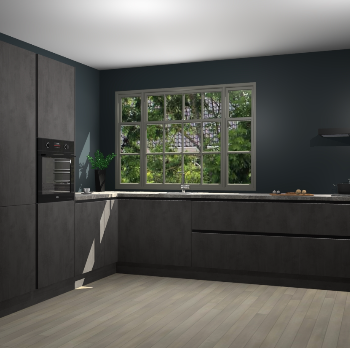Beton Antraciet greeploze keuken Malaga 71306