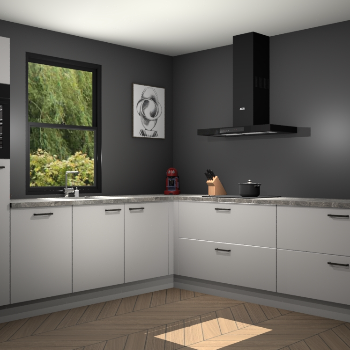 Zijdegrijze keuken Lublin 64110