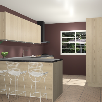 Vuren greeploze keuken Sopot 65511