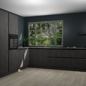 Beton Antraciet greeploze keuken Malaga 71318