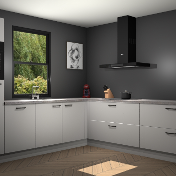 Zijdegrijze keuken Lublin 64133