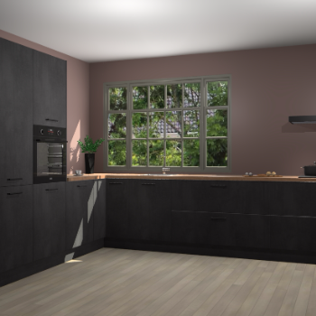 Beton Zwarte keuken Malaga 71507