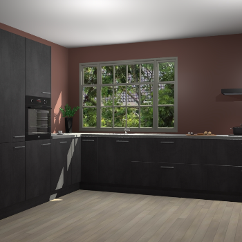 Beton Zwarte keuken Malaga 71569