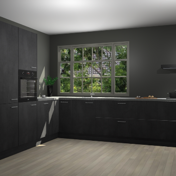 Beton Zwarte keuken Malaga 71570