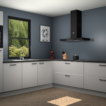 Zijdegrijze keuken Lublin 64156