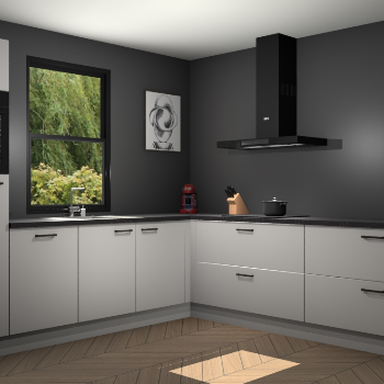 Zijdegrijze keuken Lublin 64157