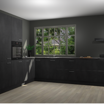 Beton Zwarte keuken Malaga 71576