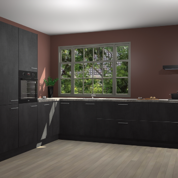 Beton Zwarte keuken Malaga 71581