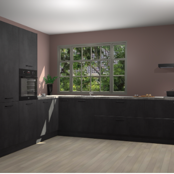 Beton Zwarte keuken Malaga 71584