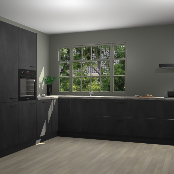 Beton Zwarte keuken Malaga 71585