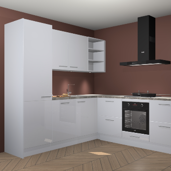 Sneeuwwitte hoogglans keuken Turek 80149