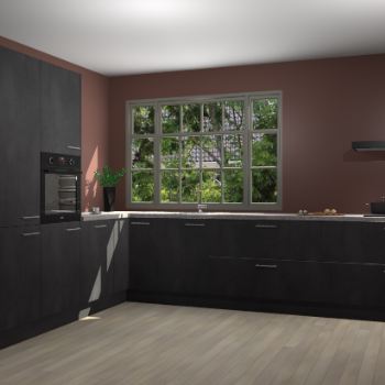 Beton Zwarte keuken Malaga 71587