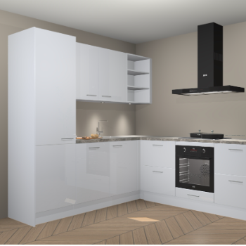 Sneeuwwitte hoogglans keuken Turek 80150