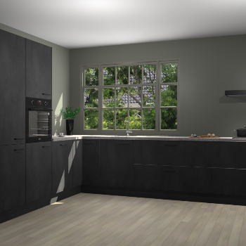 Beton Zwarte keuken Malaga 71591