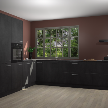 Beton Zwarte keuken Malaga 71593