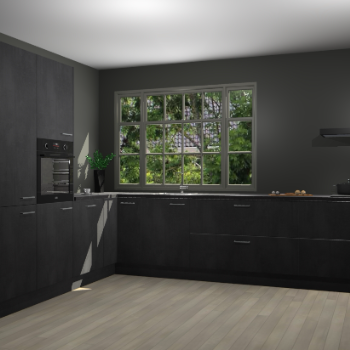 Beton Zwarte keuken Malaga 71594