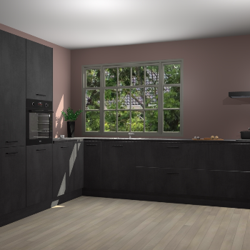 Beton Zwarte keuken Malaga 71596