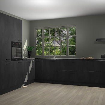 Beton Zwarte keuken Malaga 71597