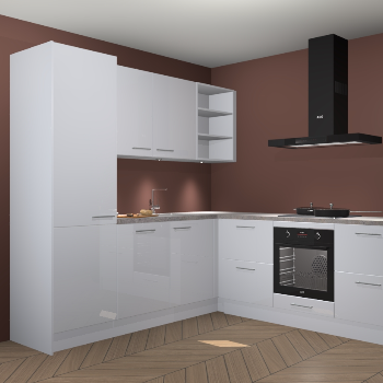 Sneeuwwitte hoogglans keuken Turek 80155