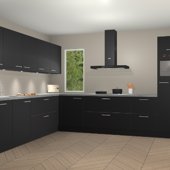 Zwarte keuken Harare 75131