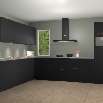 Zwarte keuken Harare 75134